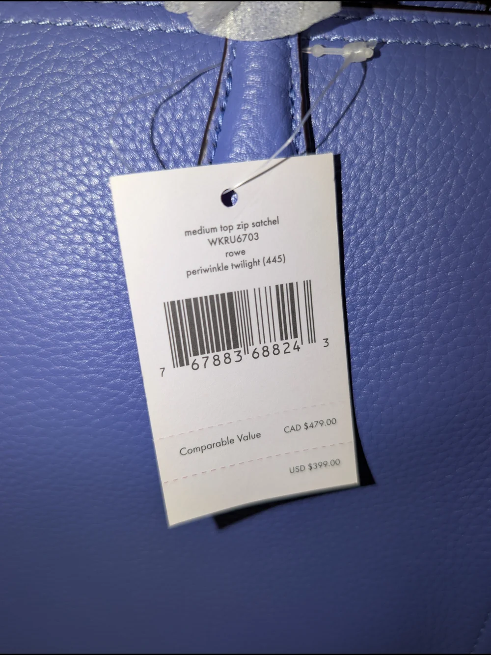 kate spade Periwinkle Structured Satchel With FREE Matching Wallet!!!!
